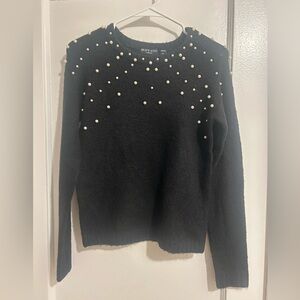 Brave Soul London Black Sweater with Pearls Extra Soft